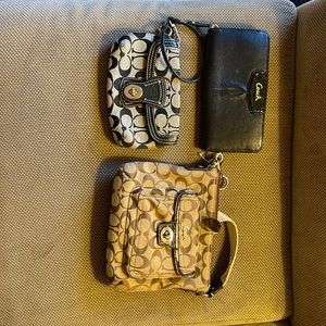 Coach wallet And 2 wristlets